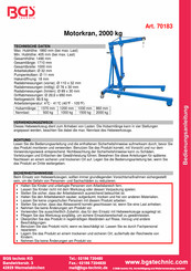 BGS technic 70183 Instruction Manual