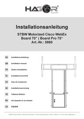 HAGOR STBW Motorized Cisco WebEx Board Pro 75 Installation Manual
