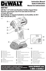 DEWALT DCF787 20V Max * 1/4 (6.35 mm) Atornillador de impacto inalámbrico  sin escobillas Manual de instrucciones