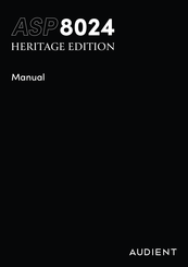 Audient ASP8024 HERITAGE EDITION Manual
