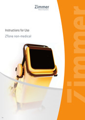 Zimmer ZTone Instructions For Use Manual