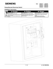 Siemens VBFS361F Installation Instructions Manual