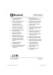 EINHELL GC-CH 18/40 Li Original Operating Instructions