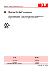 Riello RLS 50/E Installation, Use And Maintenance Instructions