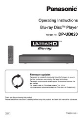 Panasonic DPUB820GNK Operating Instructions Manual