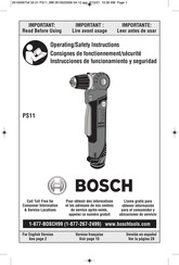 Bosch PS11-102 Operating/Safety Instructions Manual