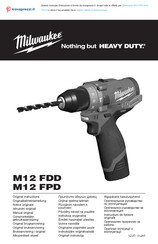 Milwaukee M12 FPD Instructions Manual