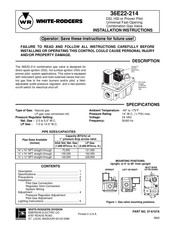 White Rodgers 36E22-214 Installation Instructions Manual