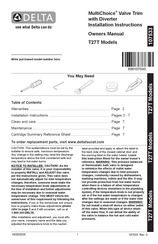 Delta MultiChoice T27T971 Installation Instructions Manual