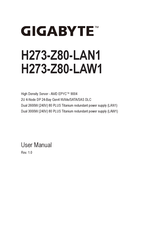 Gigabyte H273-Z80-LAN1 User Manual