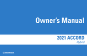 Honda ACCORD Hybrid 2021 Owner's Manual