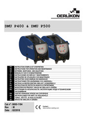 Oerlikon DMU P400 Instruction For Operation And Maintenance