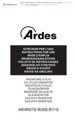 ARDES AR4R07S-R09S-R11S Instructions For Use Manual