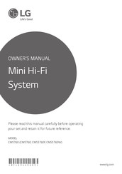 LG CMS5760W Owner's Manual