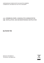 Multikomplex SLTC919 TW Installation, Use And Maintenance Instruction