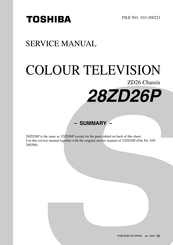 Toshiba 32ZD26P Service Manual