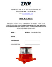 TWR Lighting REDSTAR Manual