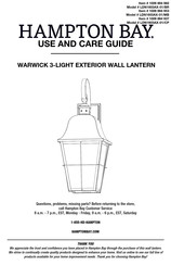 HAMPTON BAY 1009 894 982 Use And Care Manual