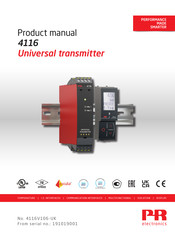 Pr Electronics 4116V106-UK Product Manual