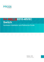 Micas RA-BM2-W6510-48V8C Installation And Reference Manual