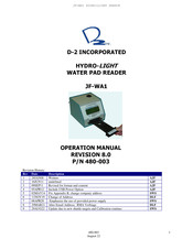 D-2 Incorporated JF-WA1 Operation Manual