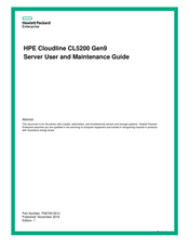 HP Cloudline CL5200 Gen9 User And Maintenance Manual