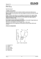 Jung 222 WW Instructions Manual