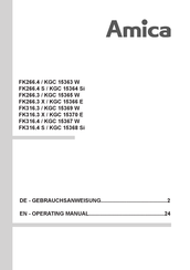 Amica FK266.4 Operating Manual