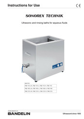 BANDELIN Sonorex Technik RM 180 U Instructions For Use Manual