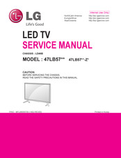 LG 47LB570V Service Manual