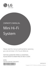 LG CM4360 Owner's Manual