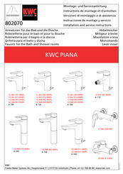 KWC A 125 Installation And Service Instructions Manual