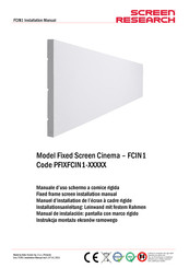 ADEO SCREEN SCREEN RESEARCH FCIN1 Installation Manual