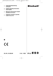 EINHELL BT-LS 810 D Original Operating Instructions