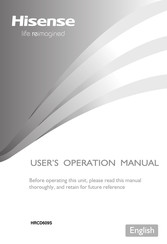 Hisense HRCD609S User's Operation Manual