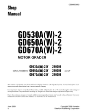 Komatsu GD670A-2 Shop Manual