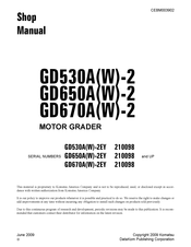 Komatsu GD530A-2 Shop Manual