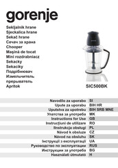 Gorenje SIC500BK Instructions For Use Manual