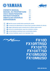 Yamaha FX Nytro FX10M62SD Owner's Manual
