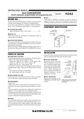 M-System KDA3 Instruction Manual