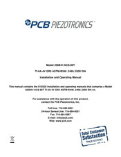 PCB Piezotronics 356B41 Installation And Operating Manual