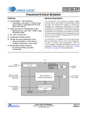 Cirrus Logic CS2100-CP Manual