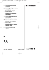 EINHELL BT-LS 610 B Original Operating Instructions