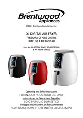Brentwood Appliances AF-400DW Operating And Safety Instructions Manual