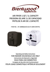 Brentwood Appliances AF-100BK Operating And Safety Instructions Manual