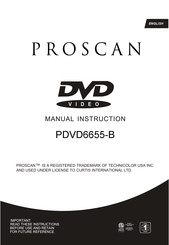 ProScan PDVD6655-B Instruction Manual