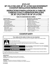 Jenn-Air JGD3430WB Installation Instructions Manual