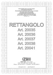 Gessi RETTANGOLO 20041 Bath Mixing Program