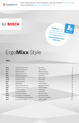 Bosch ErgoMixx Style MS6CM6120 Instruction Manual