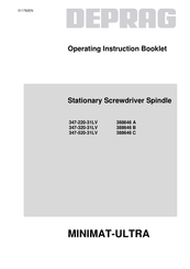 Deprag 388646 B Operating Instruction Booklet